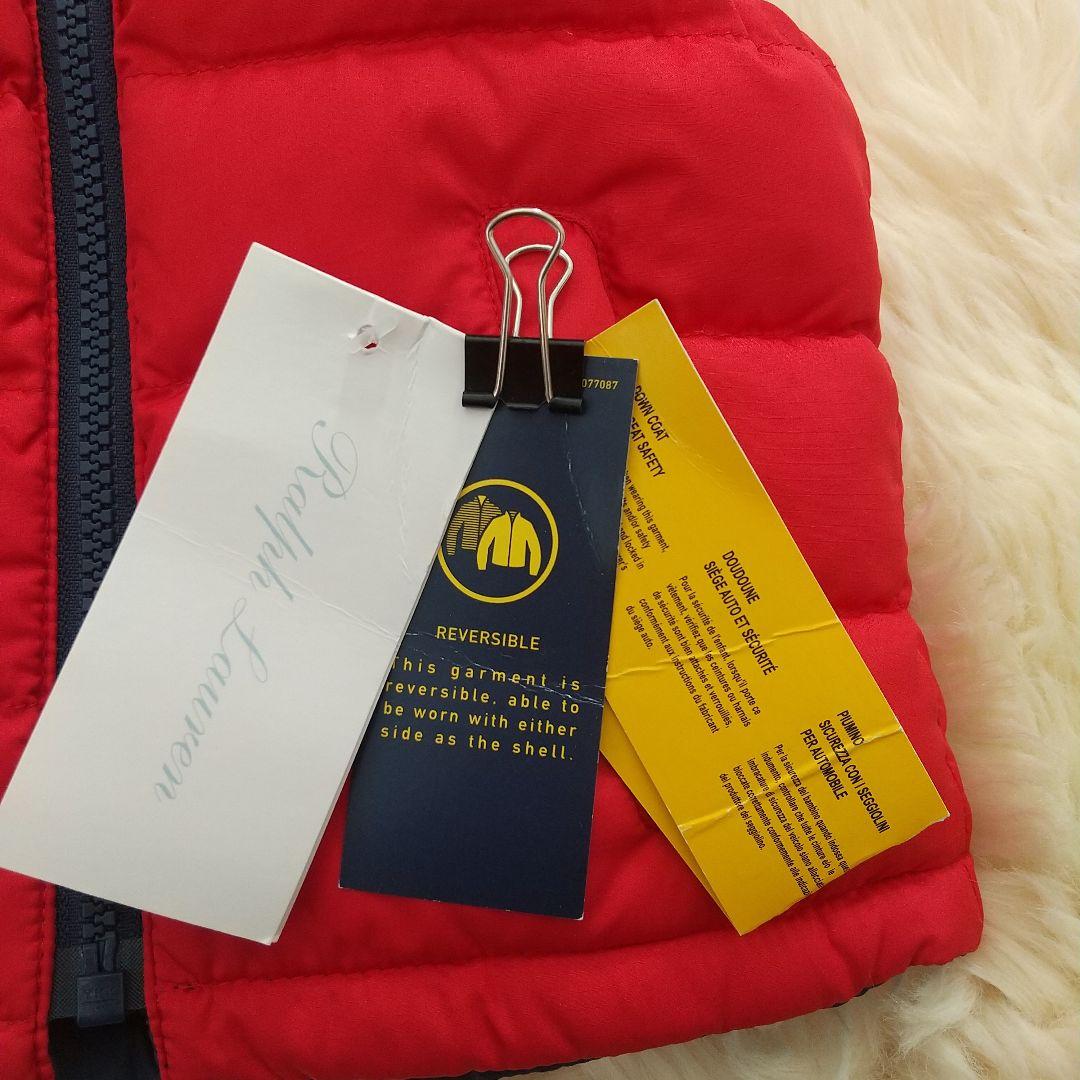 新品タグ付き☆ ラルフ・ローレン ダウンベスト 赤×ネイビー リバーシブル