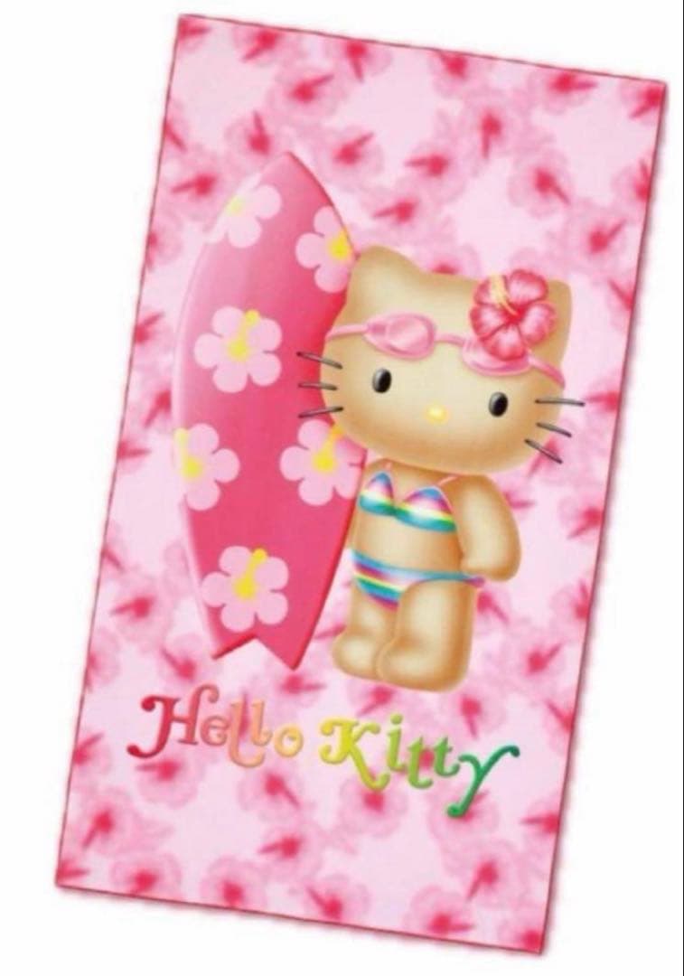 【新品】サンリオ　くるっとまわしてハローキティサマーチャレンジくじ　ビッグタオル