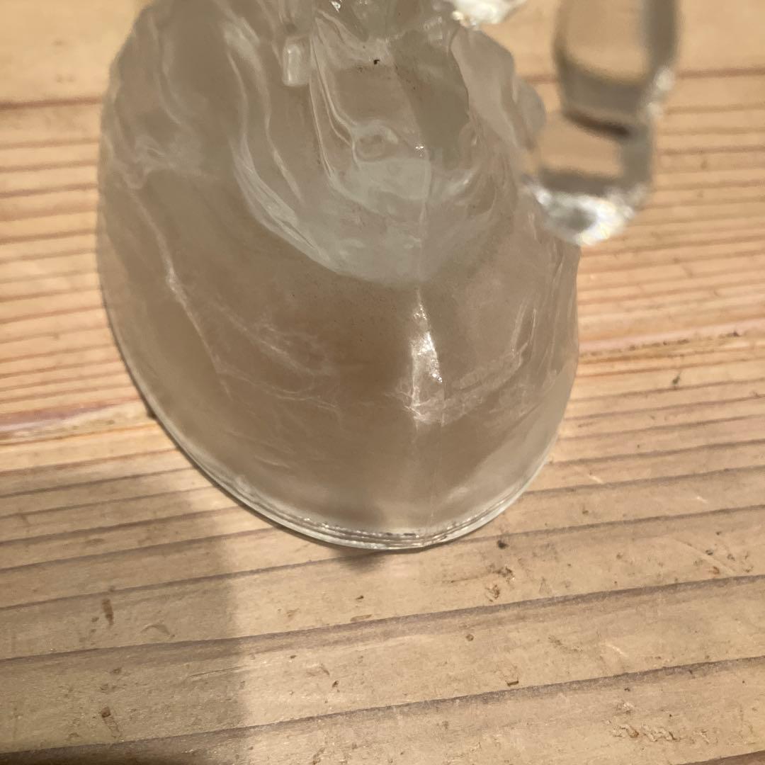 美品 ヴィンテージ ガラス 馬　りんご 置物 オブジェ ずっしり　クリスタル