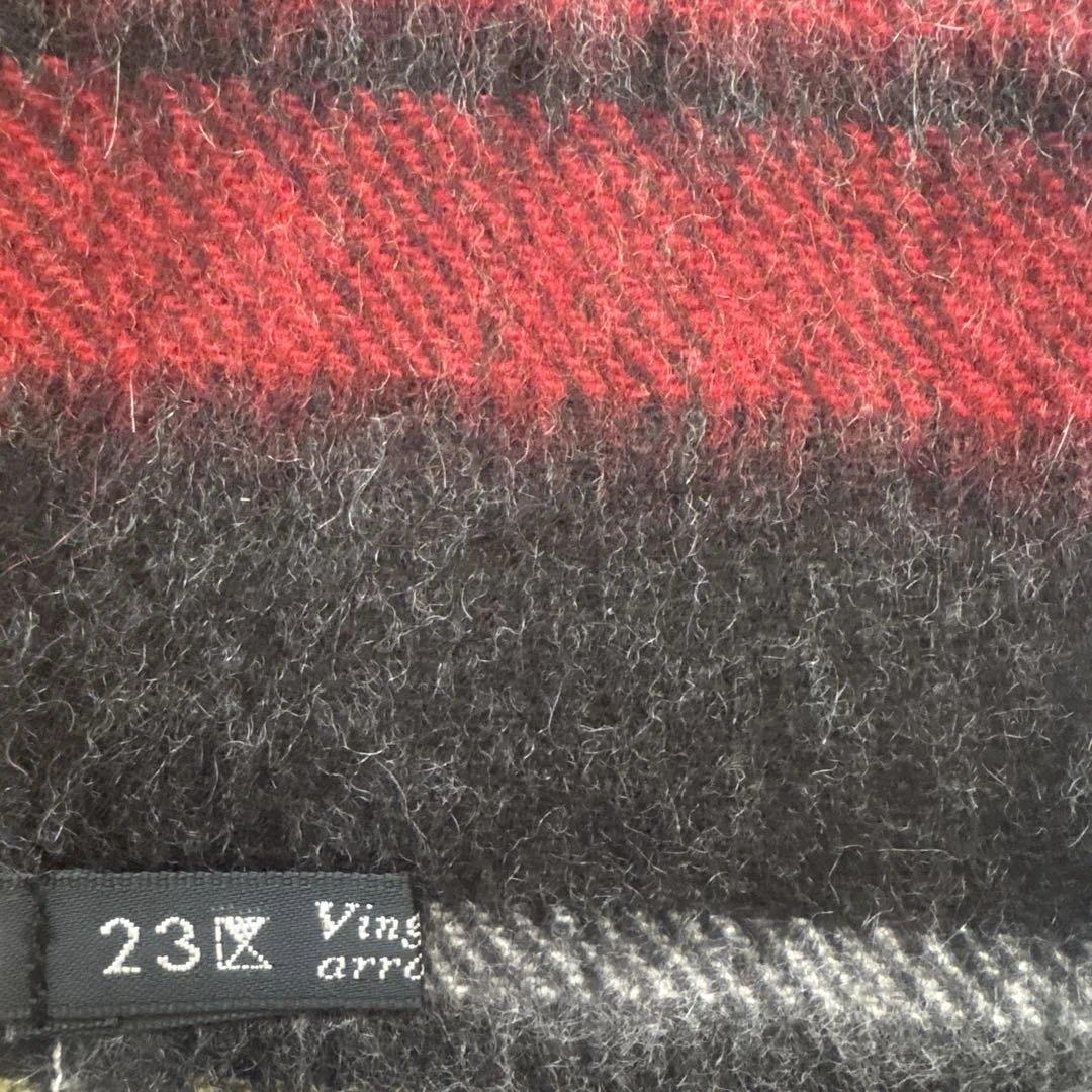 ちょんこ　ステキな23区のカシミア100%チェックマフラー