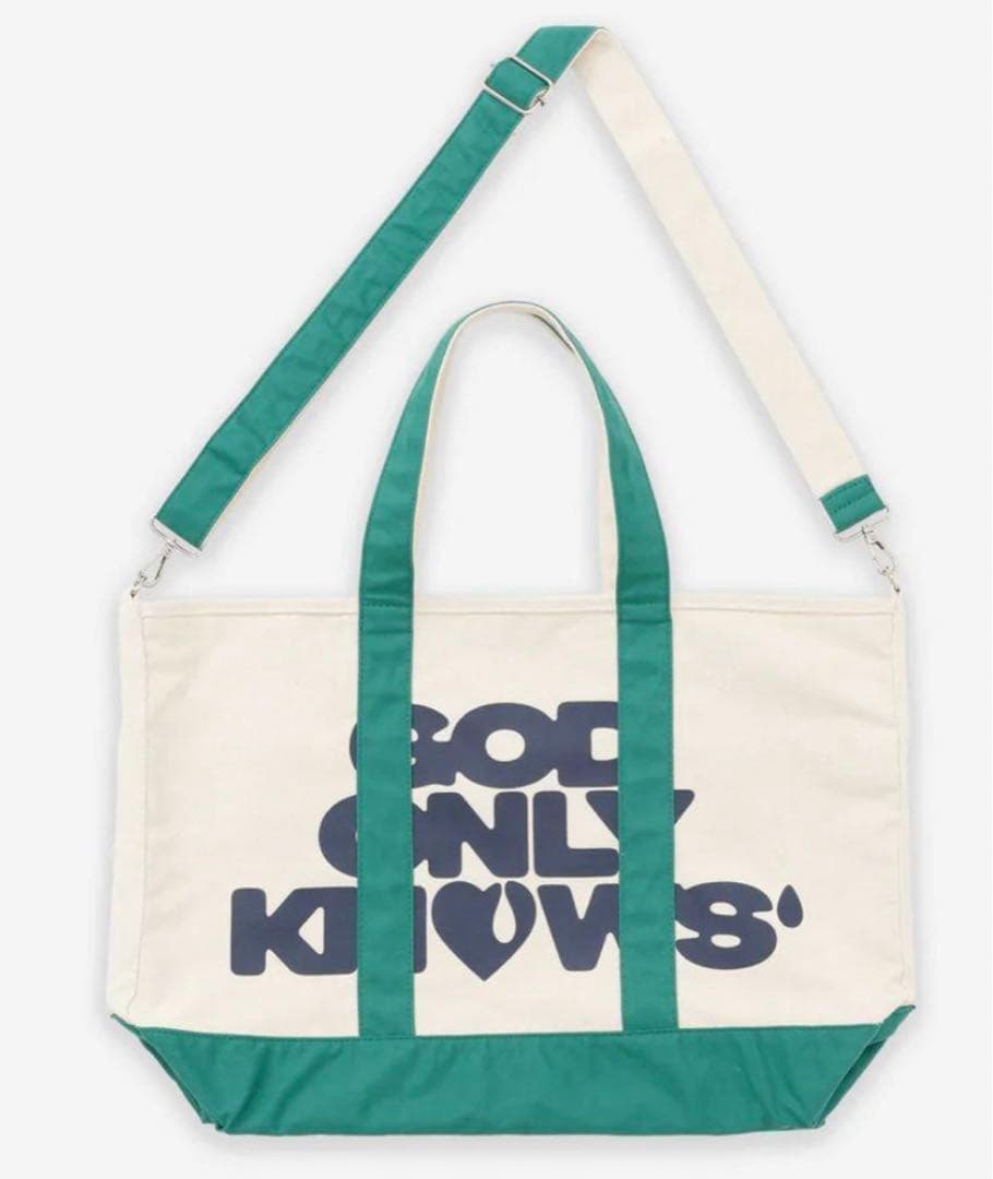 GOD ONLY KNOWS トートバッグ(緑) 岩田剛典