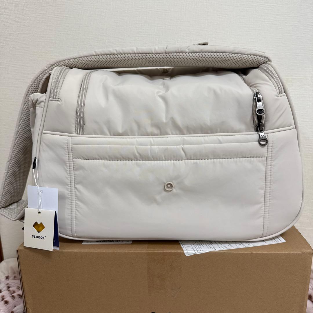 SSOOOK 犬用キャリーバッグ ベージュ Ｓサイズ(右)