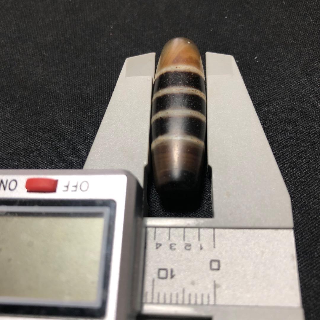 秘蔵風化天珠‼️西蔵老礦古代伝承風化七線天珠