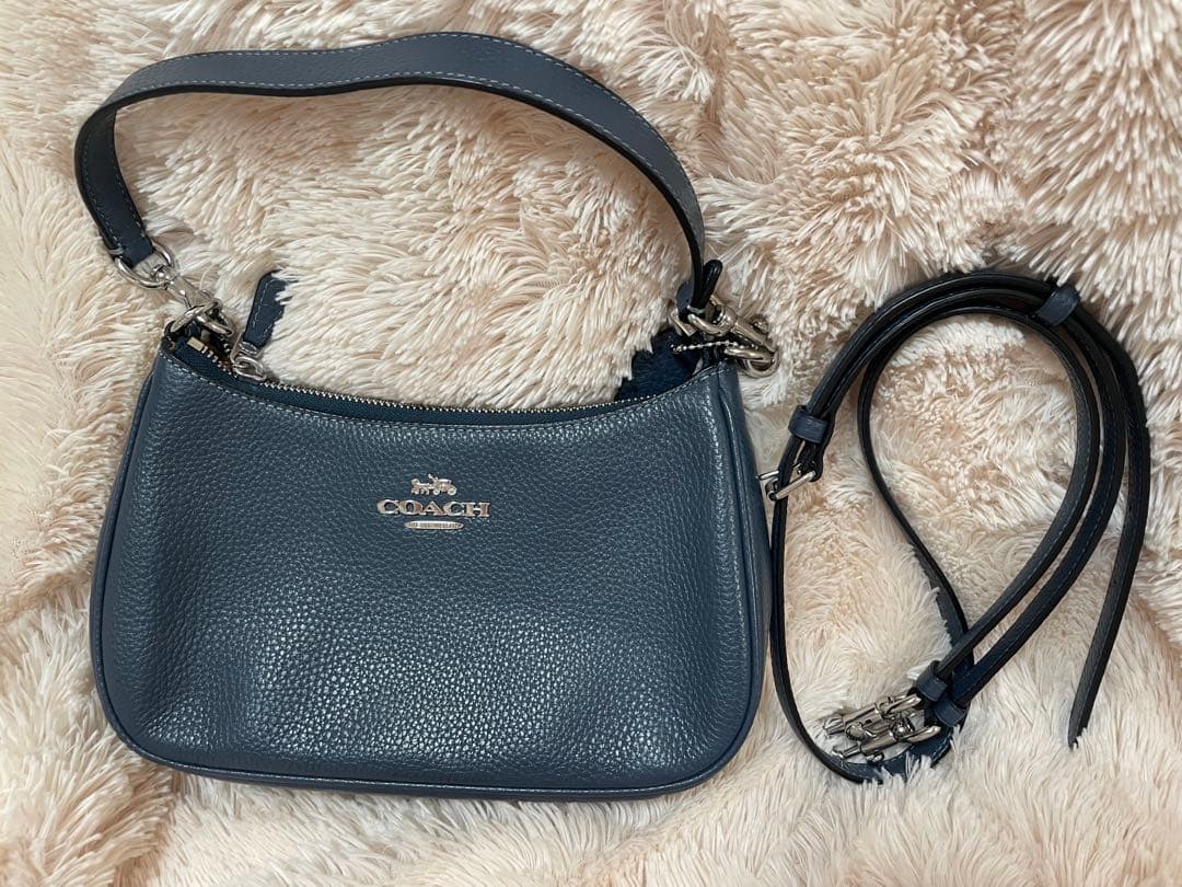 COACH ショルダーバッグ 2way ハンドバッグ ネイビー