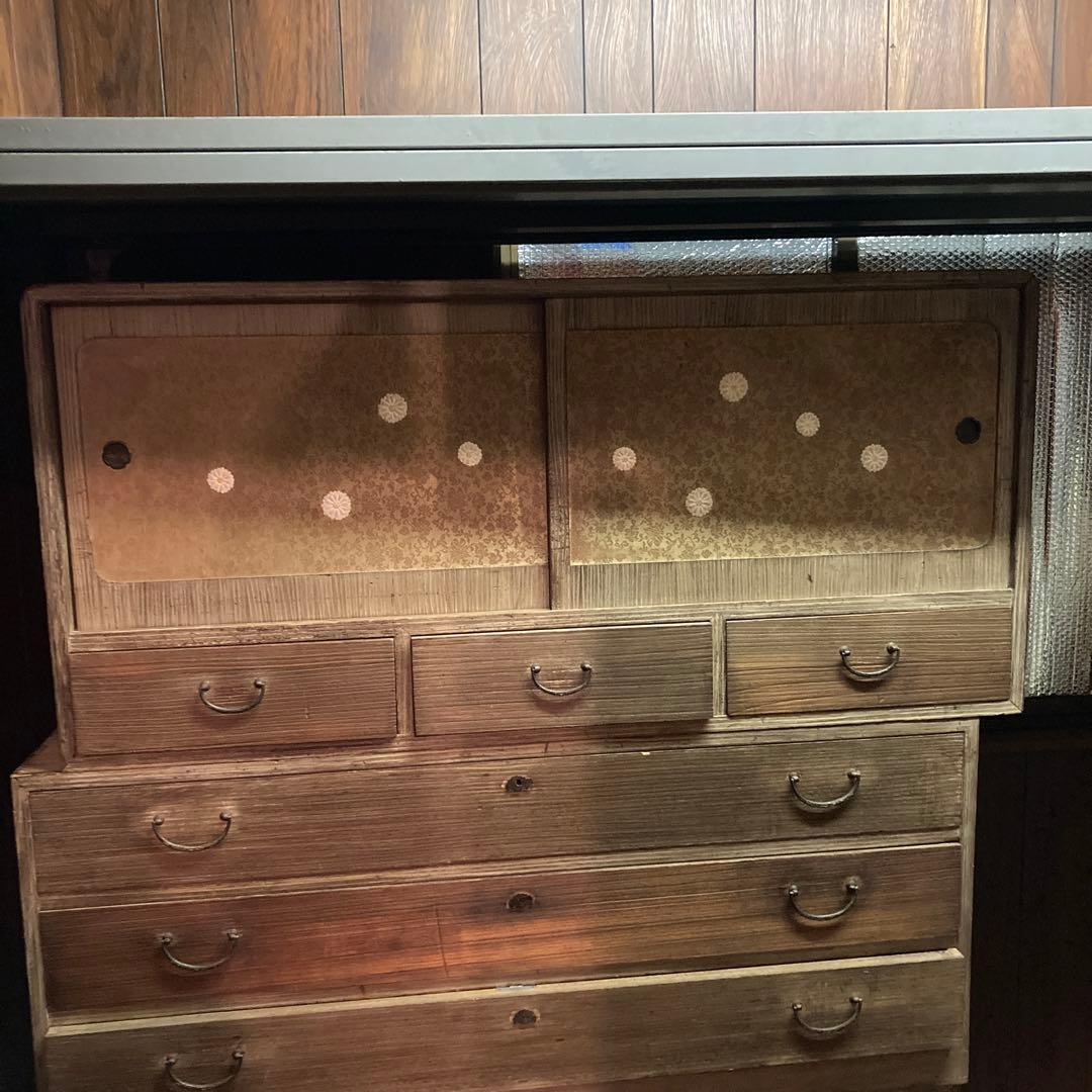 桐タンス　古家具　箪笥　テレビ台　チェスト　アンティーク　レトロ　古民家　岐阜