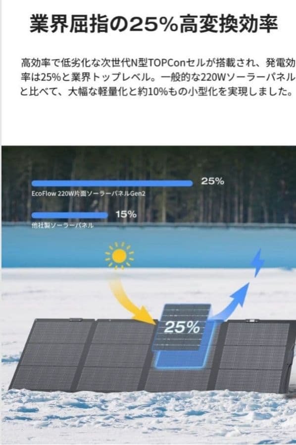 エコフロー 220WソーラーパネルGen2
