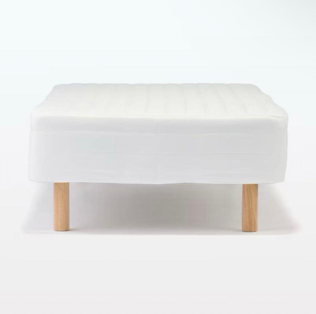 【美品】匿名配送　無印　脚付きマットレス　セミダブル　（脚別売り）