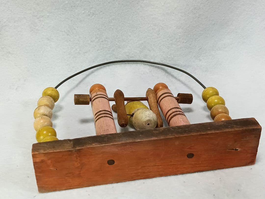 戦前？ 木製 郷土玩具 「鉄棒遊び」 数遊び 知育玩具 昭和 レトロ
