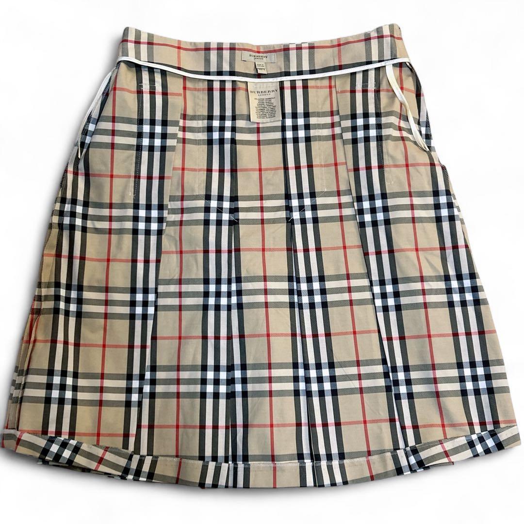 ✨美品✨大きいサイズ バーバリー ボックスプリーツスカート 膝下丈 ノバチェック