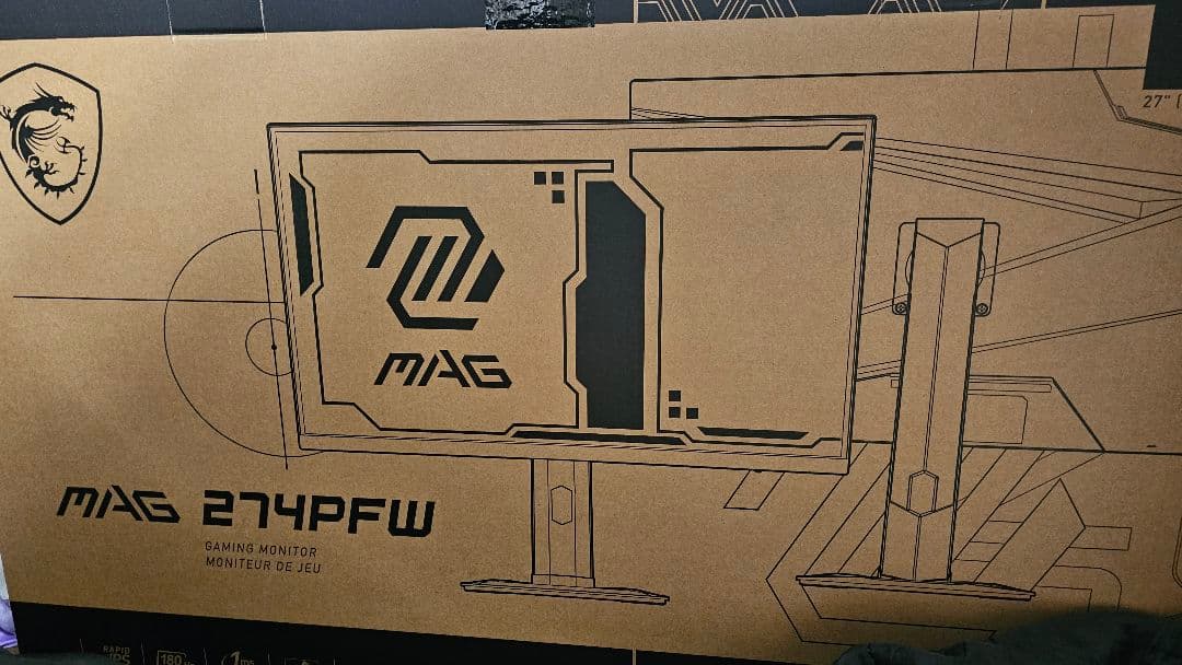 MSI MAG 274PFW 27インチ FHD ゲーミング PC モニター