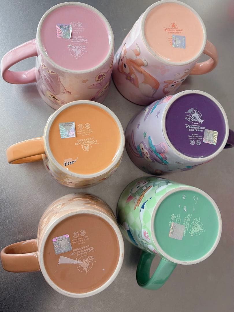 上海ディズニー ダッフィーフレンズマグカップ セット6セット