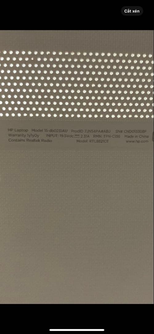 中古　HP ノートパソコン ホワイト15-db0xxx