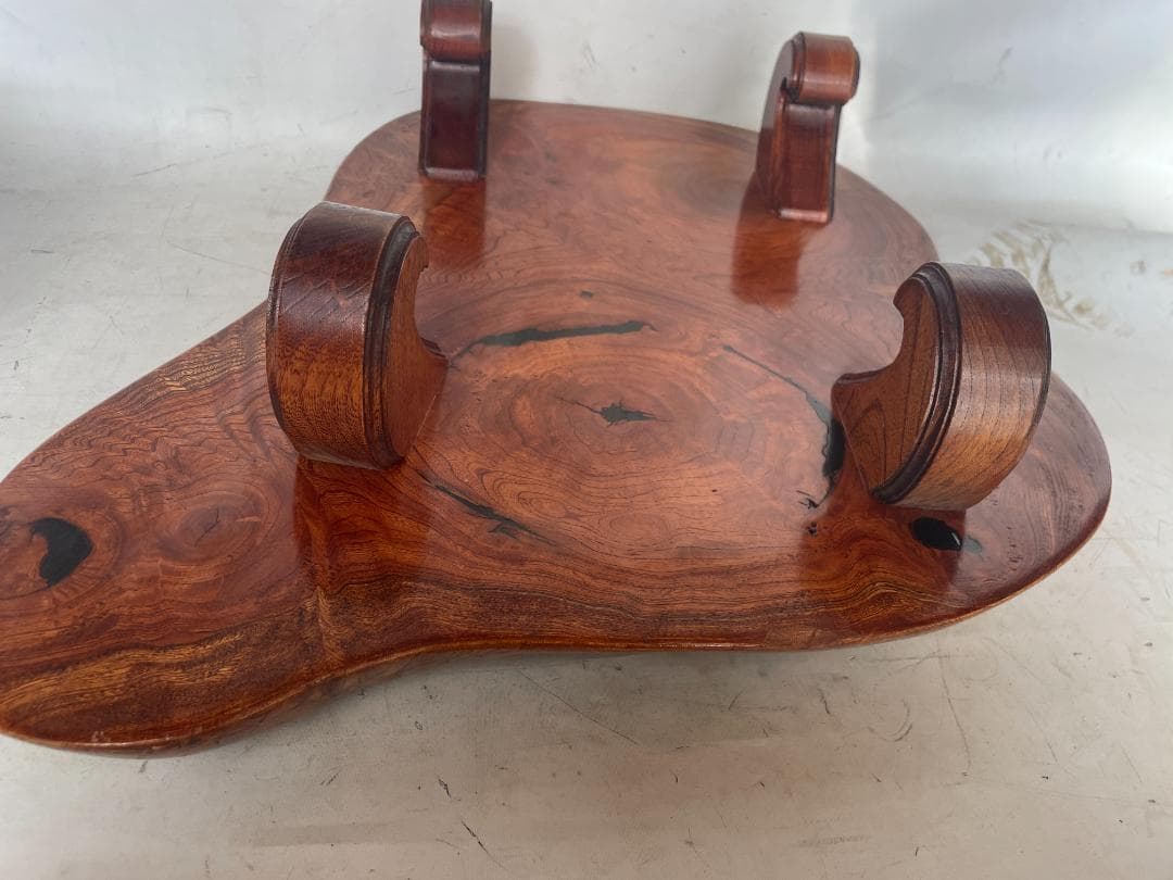 ちゃぶ台　猫足　木目　一枚板　アンティーク 　02c28