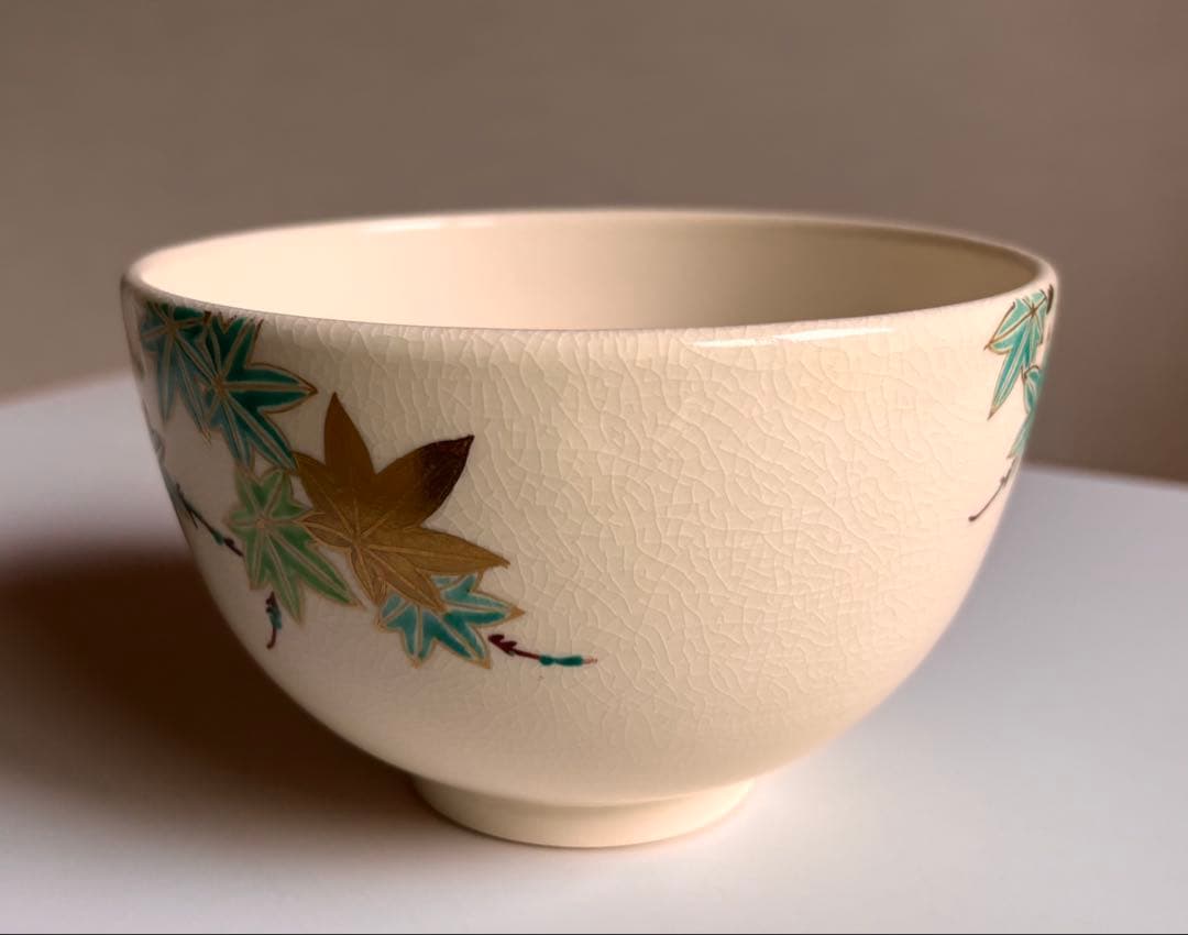【美品】粟田焼　青楓　茶碗　清昌堂やました　佳山　薫風　共箱