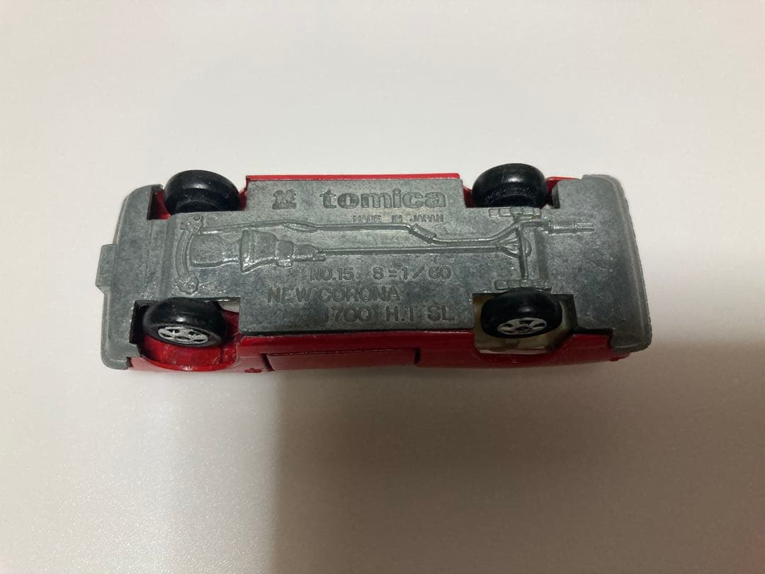 トミカ　日本製　ニュー　コロナ　1700 1Aホイール　赤