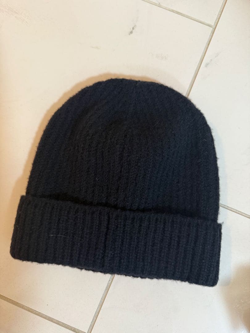 MONCLER 黒 ニット帽 フリーサイズ