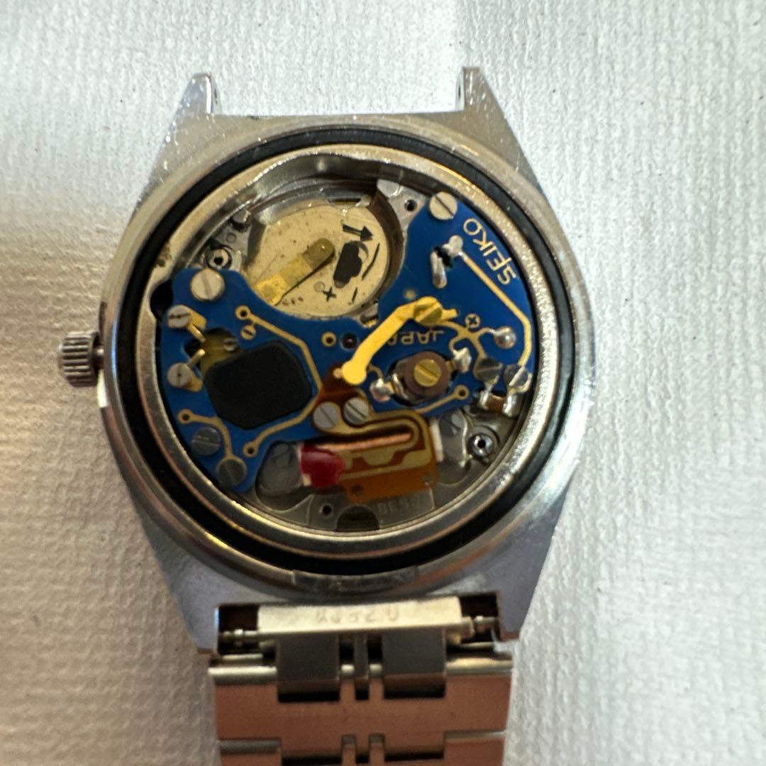 SEIKO キングクォーツ　稼動品　美品 特殊ブルー文字盤