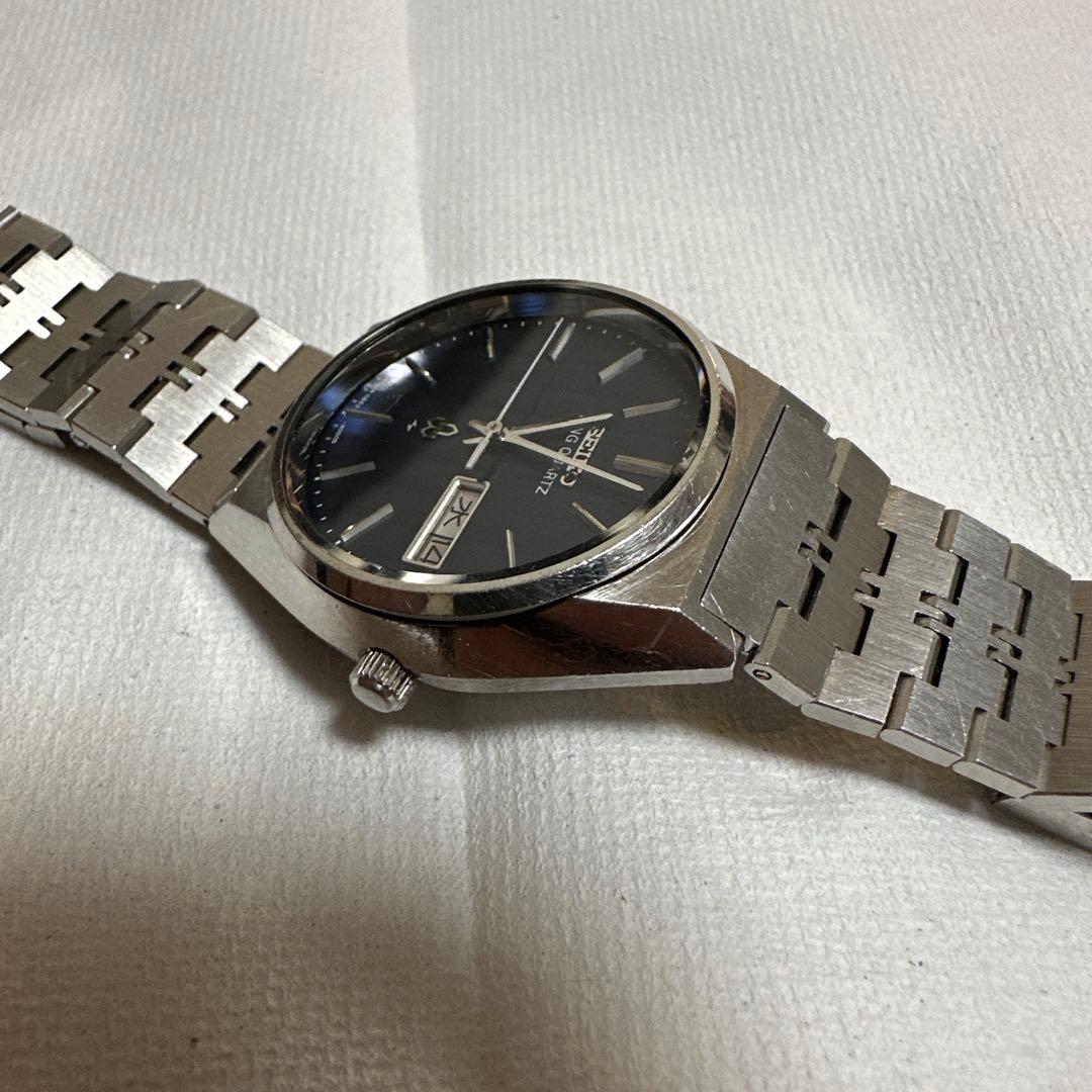 SEIKO キングクォーツ　稼動品　美品 特殊ブルー文字盤