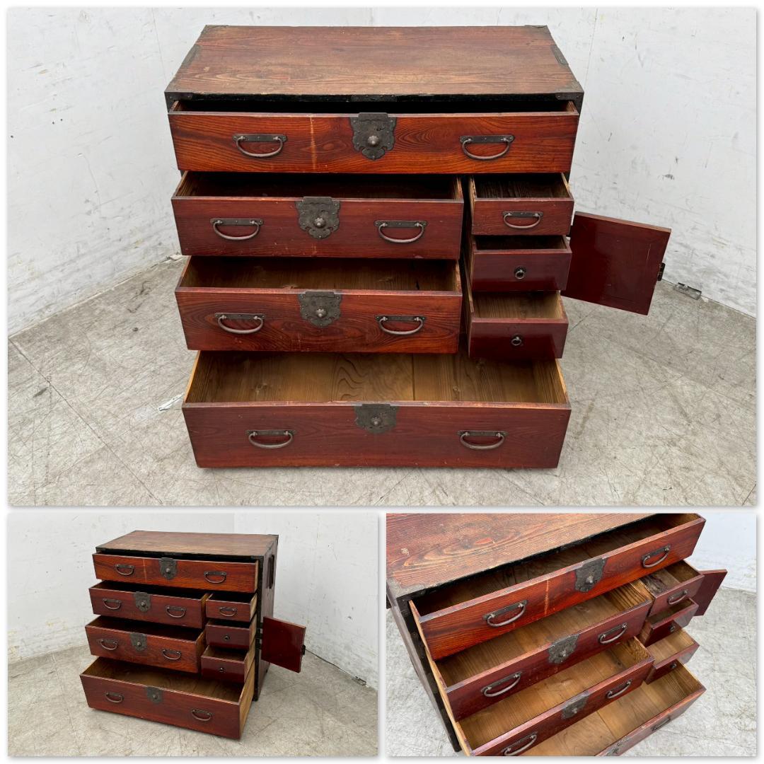 H1364☆時代箪笥 和簞笥 和風キャビネット和家具　アンティーク　昭和レトロ