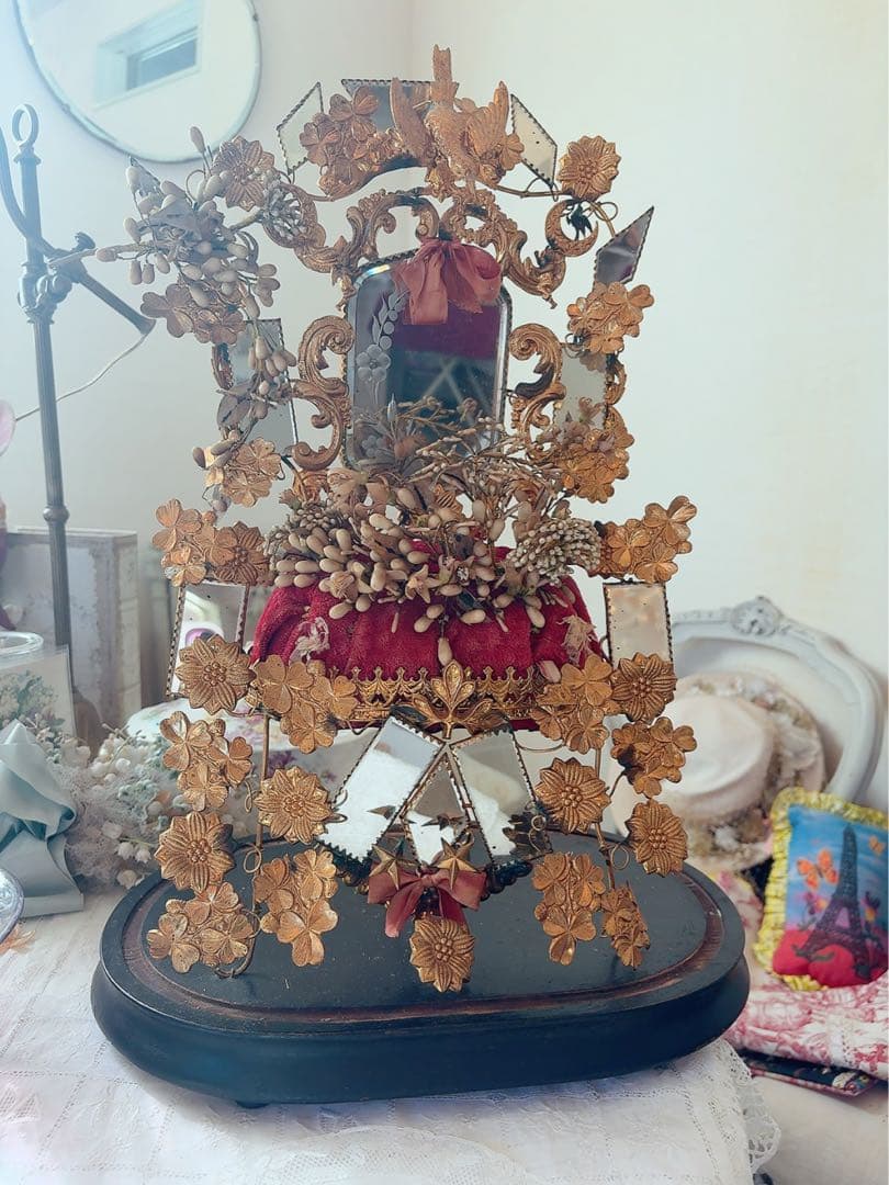 グローブドマリエ　ワックスフラワー　アンティークウエディングオブジェ