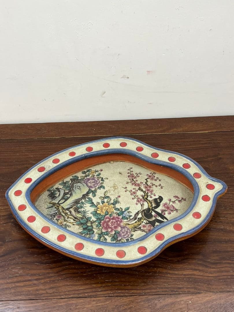 大明万暦  パステル  筆洗  磁皿  茶皿  果皿   工芸品 美術品 置物