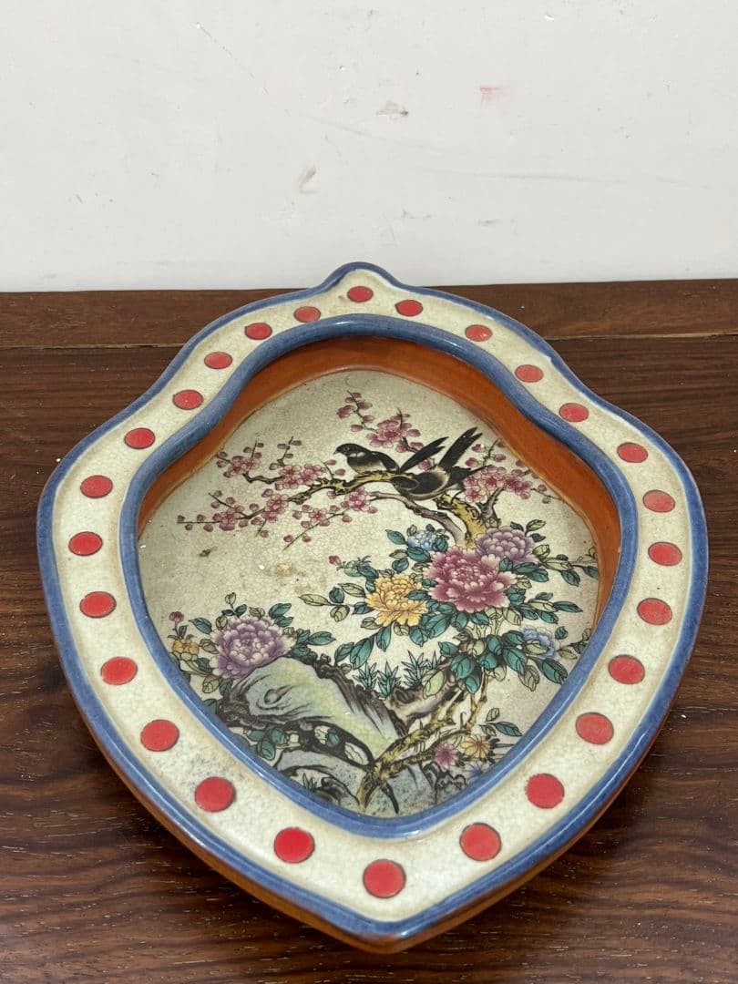 大明万暦  パステル  筆洗  磁皿  茶皿  果皿   工芸品 美術品 置物