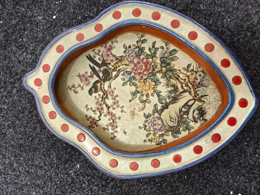 大明万暦  パステル  筆洗  磁皿  茶皿  果皿   工芸品 美術品 置物