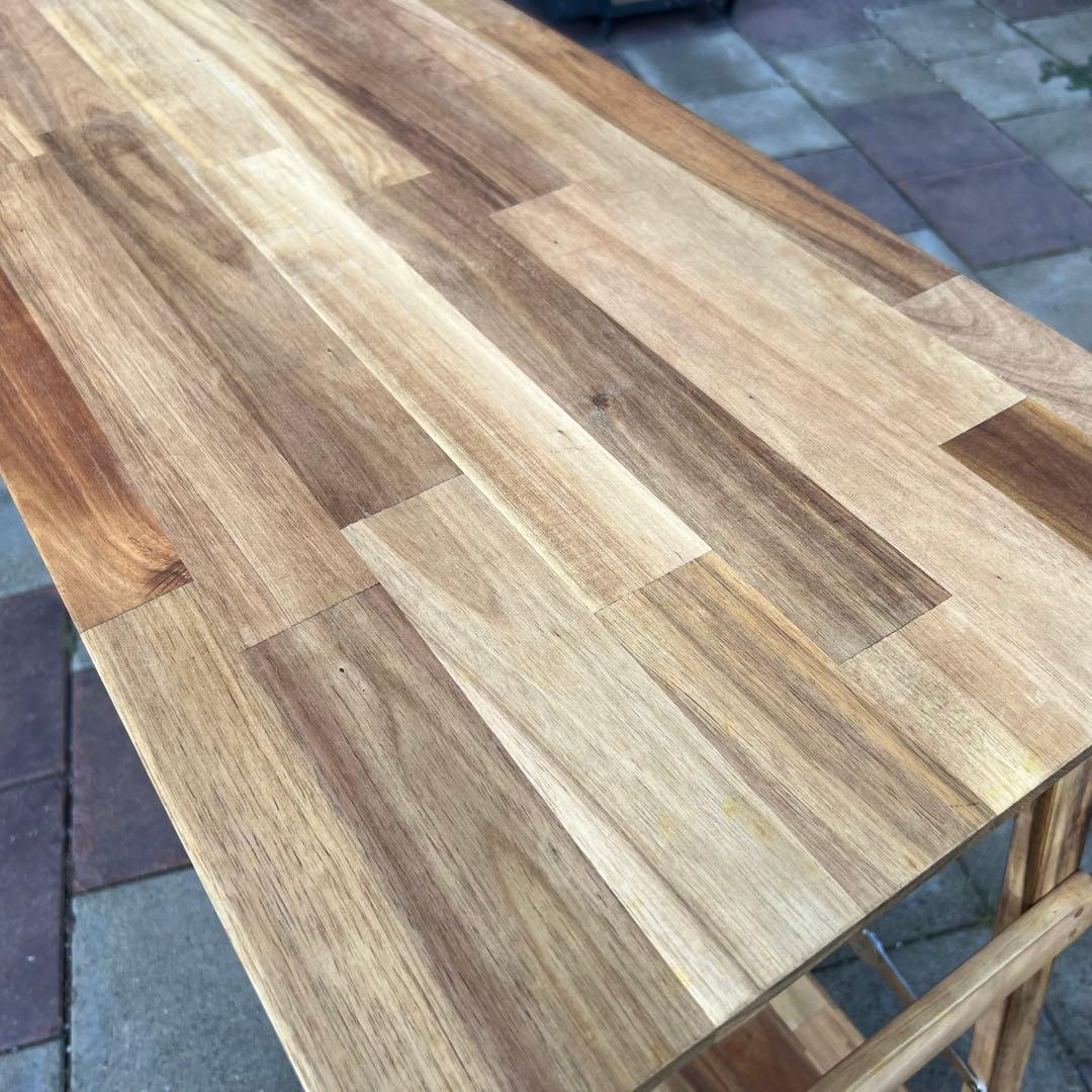 【未使用】キッチンテーブル アカシアキッチンラック + オプションテーブル