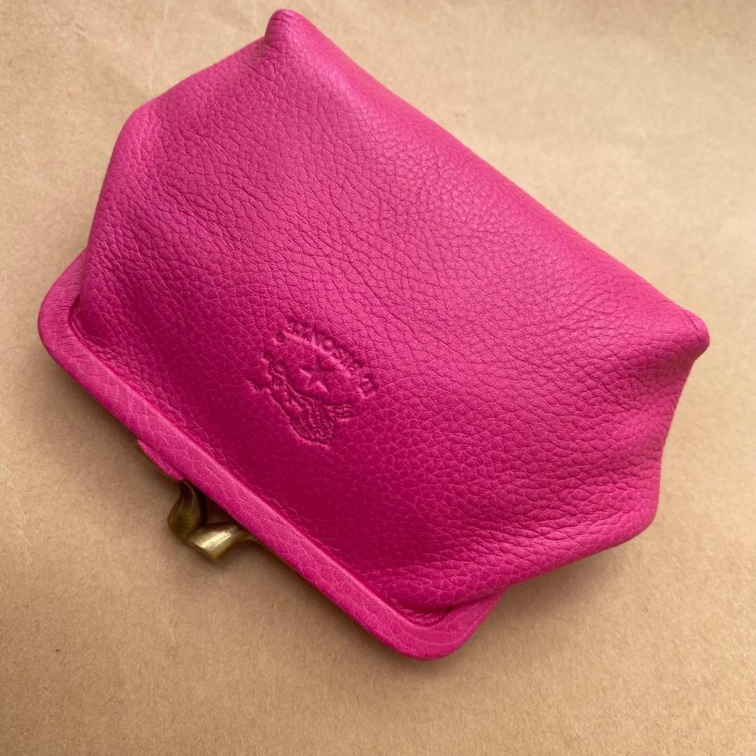 イルビゾンテ　がま口　ポーチ　ミニ財布　ケース　小銭入れ　小物入れ　ピンク