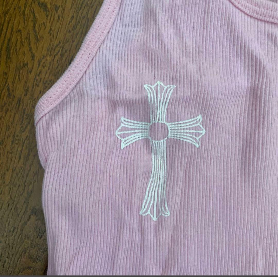 レア 正規 クロムハーツ 正規品　ピンク ビンテージ タンクトップ