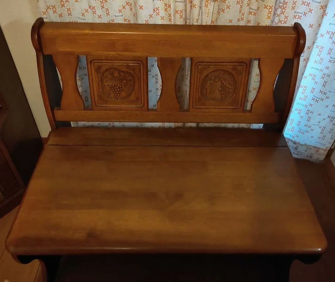 収納付き 木製 アジアン 和風 スタイル ベンチ