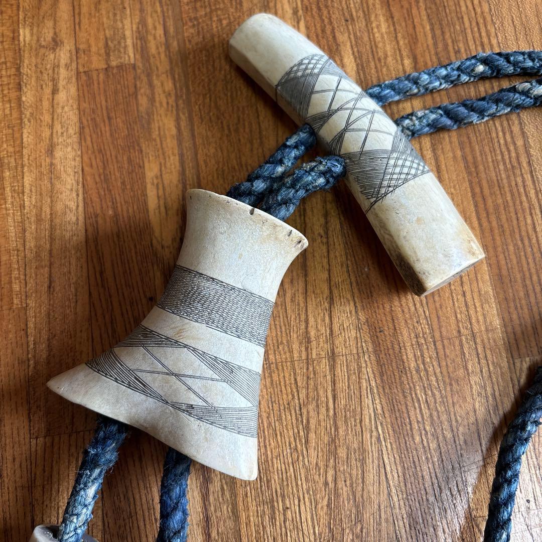 アイヌ 首飾り 鹿角 シトキ タマサイ 民族 民藝 ビンテージ 郷土