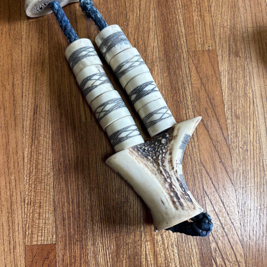 アイヌ 首飾り 鹿角 シトキ タマサイ 民族 民藝 ビンテージ 郷土