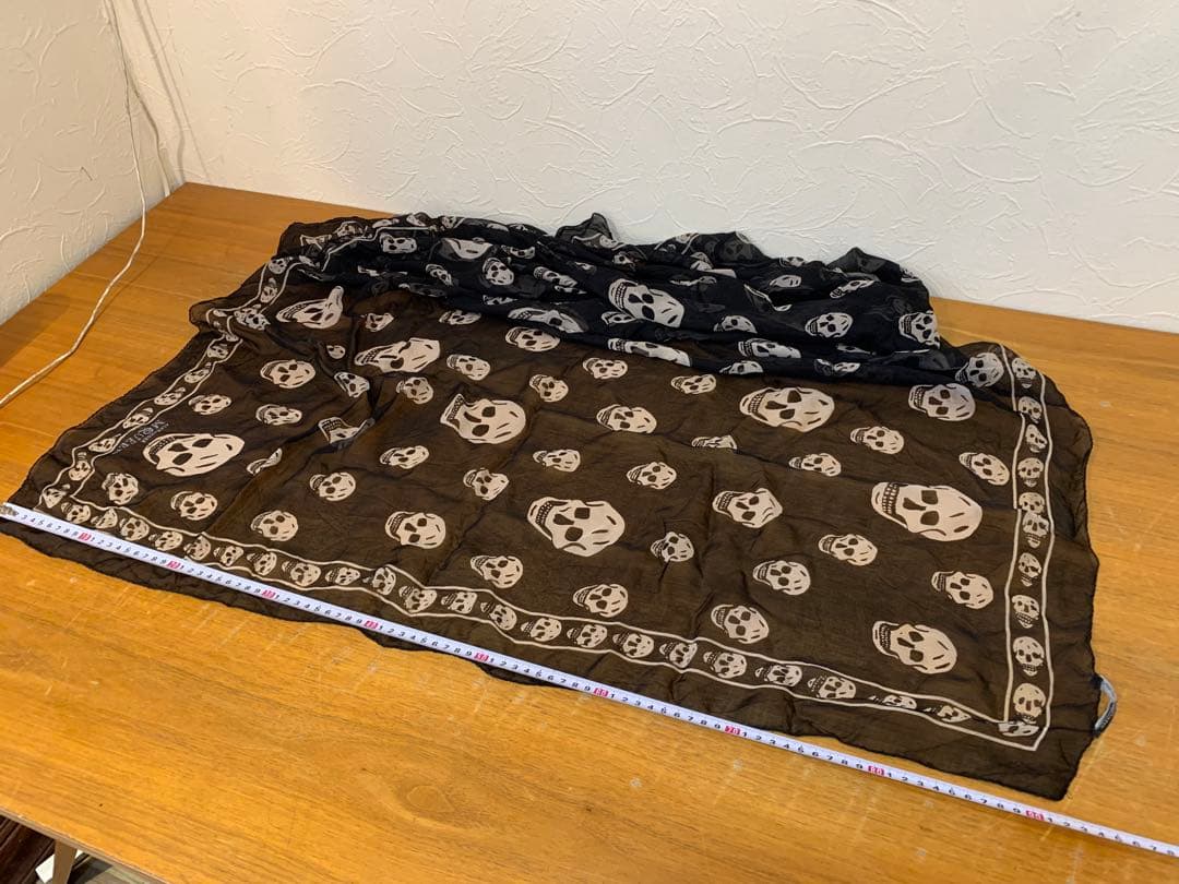 G0825-38★ALEXANDER McQUEEN スカルバンダナ