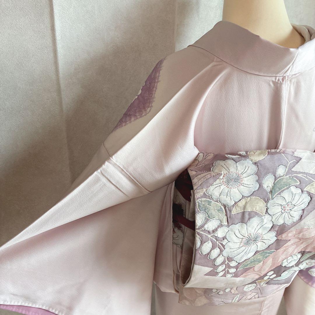 訪問着　フルセット　着物　辻ヶ花　スモールサイズ　Sサイズ　正絹　淡彩の華　G3