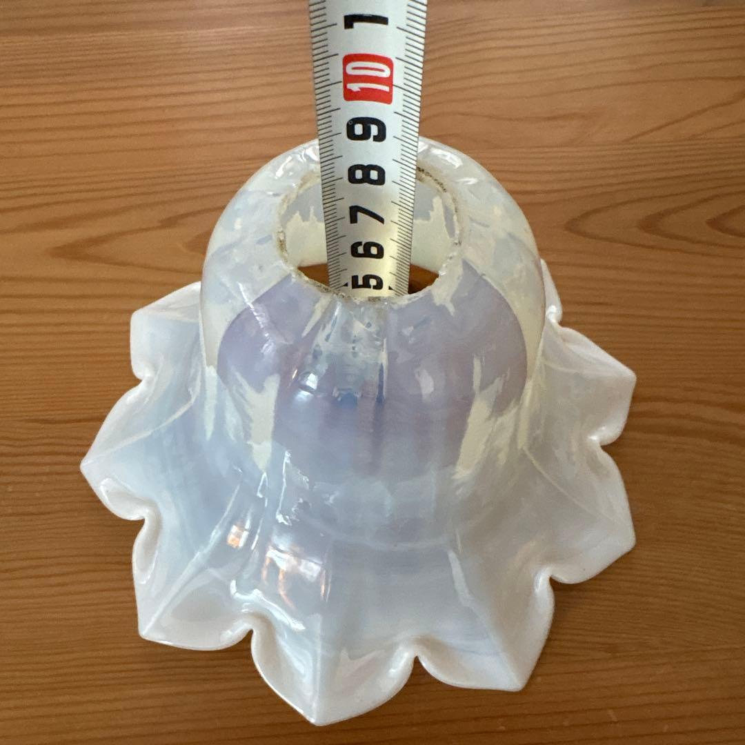 専用。フランスアンティーク　オパールセントガラスシェード　ペンダントランプ