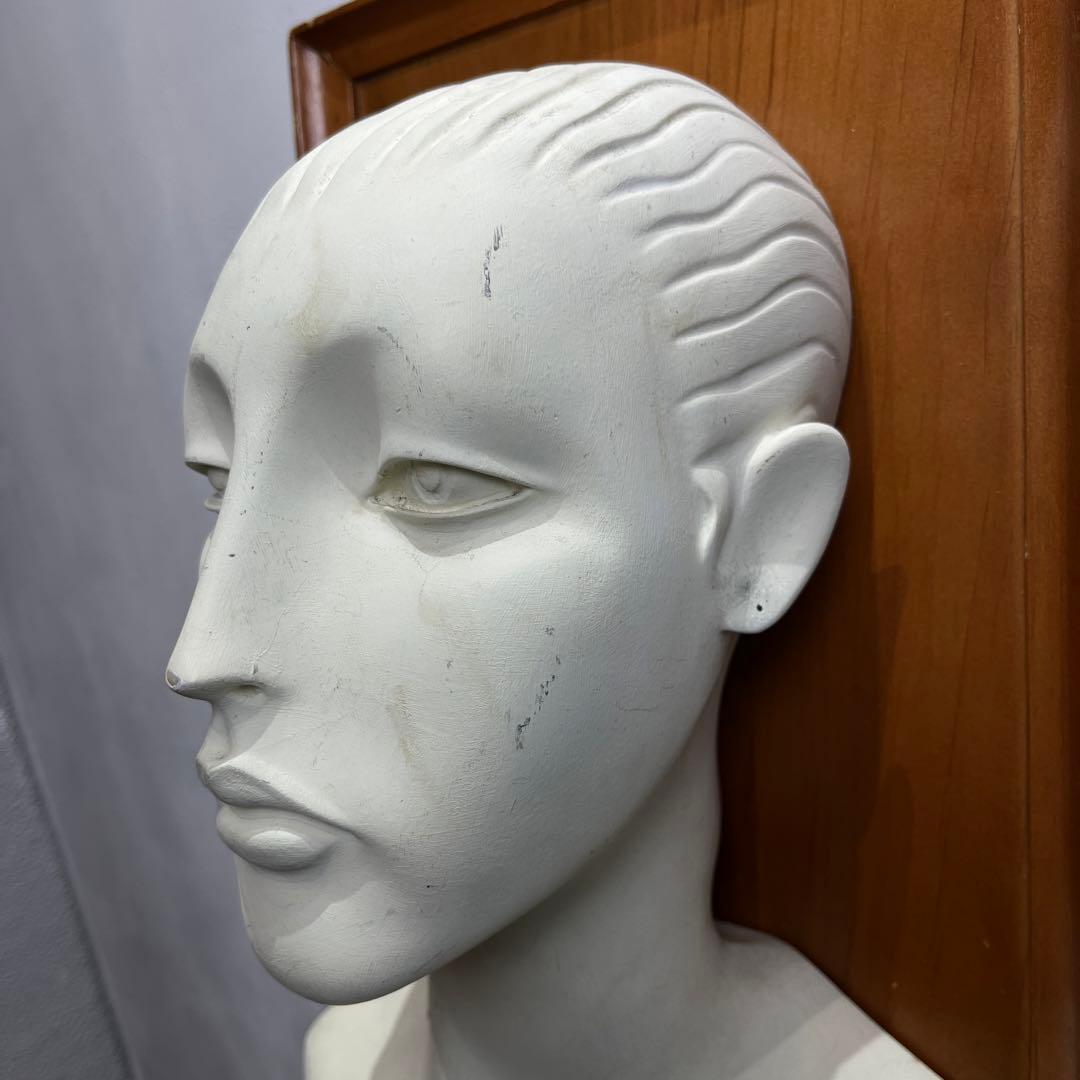 M02755 石膏アート　オブジェ　額付き　骨董品　インテリア　置き物