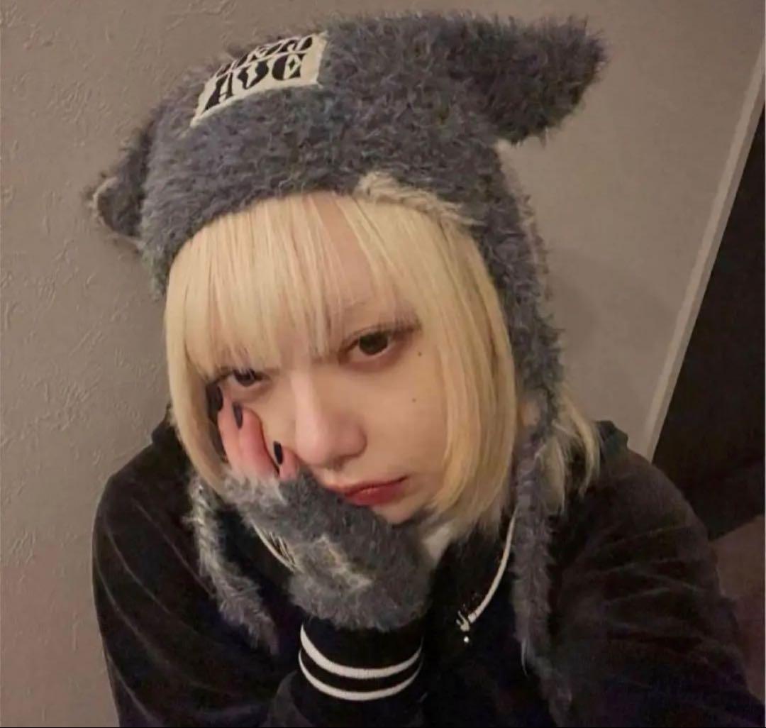 NEWAVE CAT HAIR BEANIE 猫耳 アームウォーマーセット