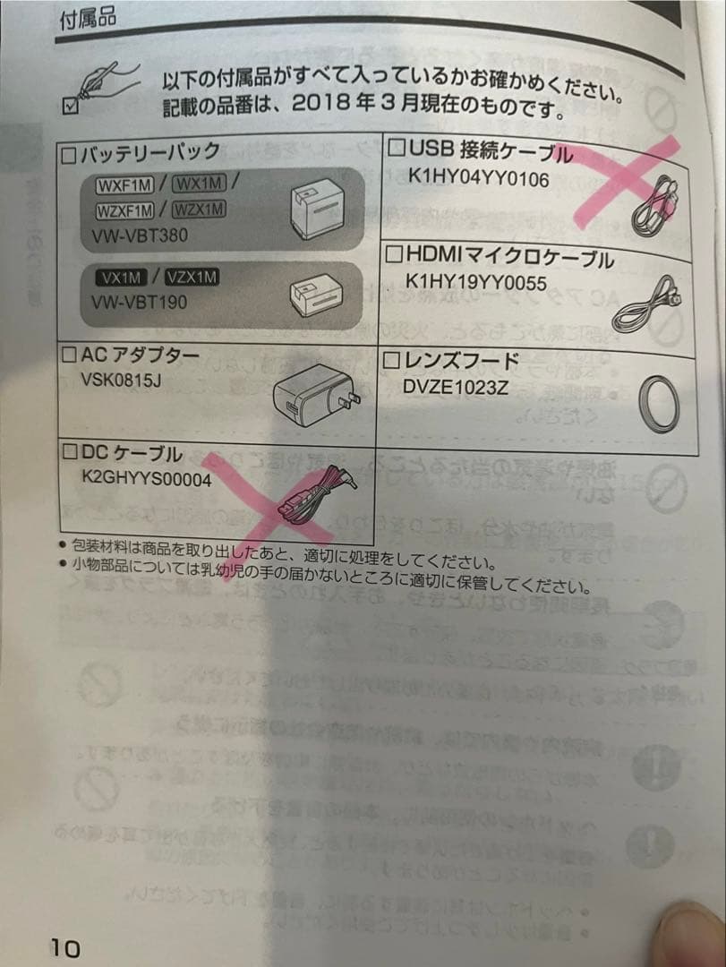Panasonic HC-VX1M 4Kビデオカメラ ホワイト