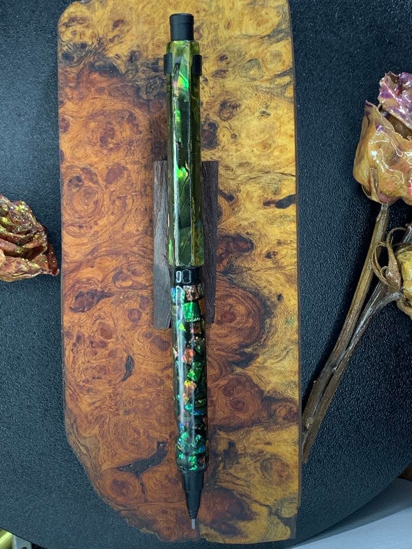 すみれ螺鈿オレンズネロ0.5mm、アワビ三色、メキシコ貝