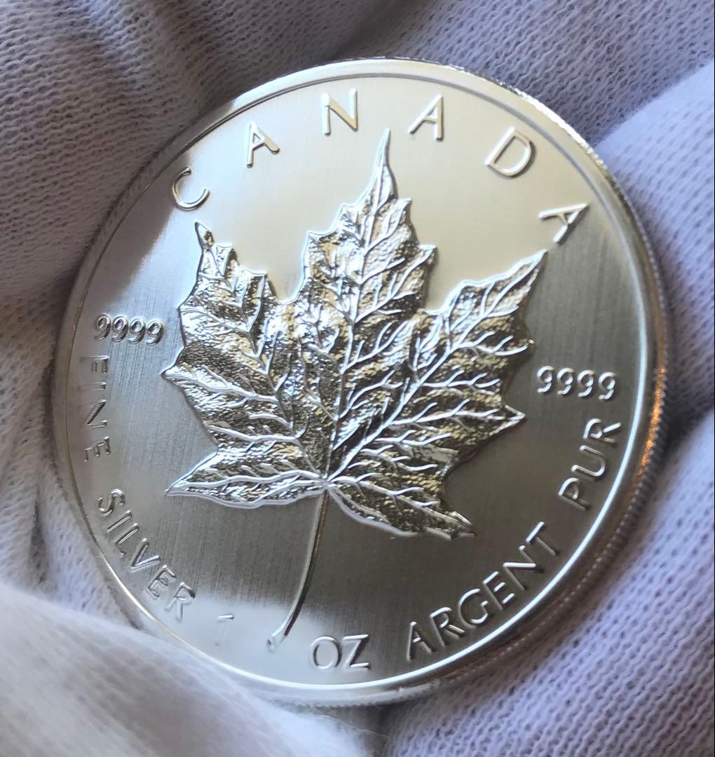 2011年　カナダ メープルリーフ 1オンス銀貨 5ドル