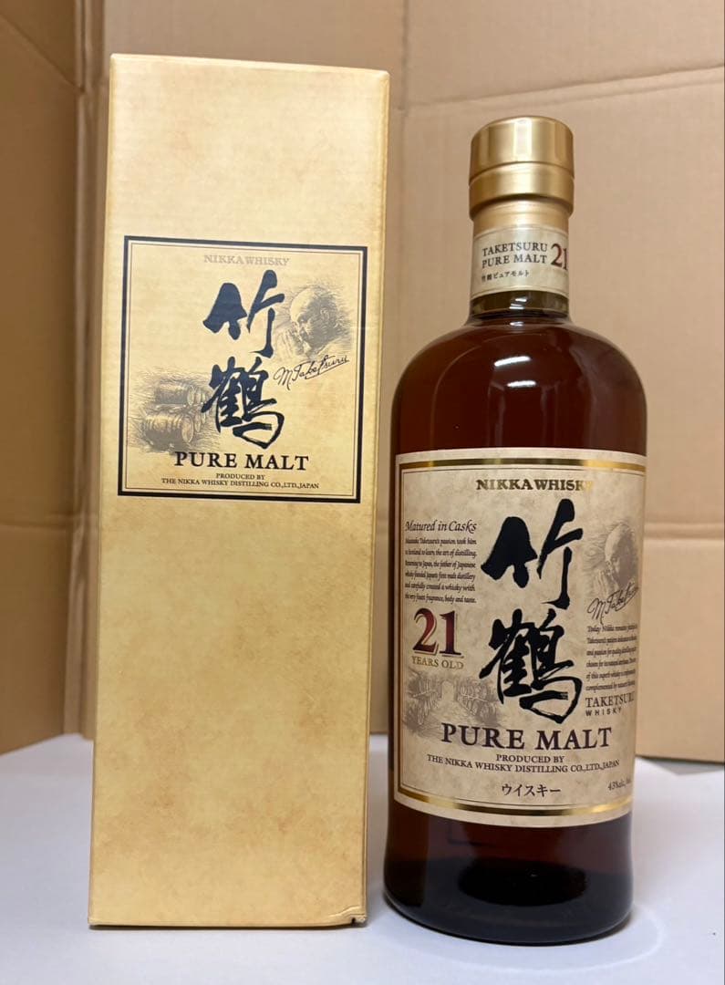竹鶴 21年 ピュアモルト 未開栓箱あり NIKKA 700ml