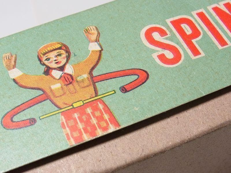 【美品】フラフープガール 1950年代 箱付き ゼンマイ ブリキ (検)ソフビ