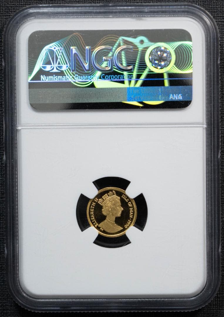 1990 マン島 クラウン 金貨 NGC MS67 1/25オンス エリザベス