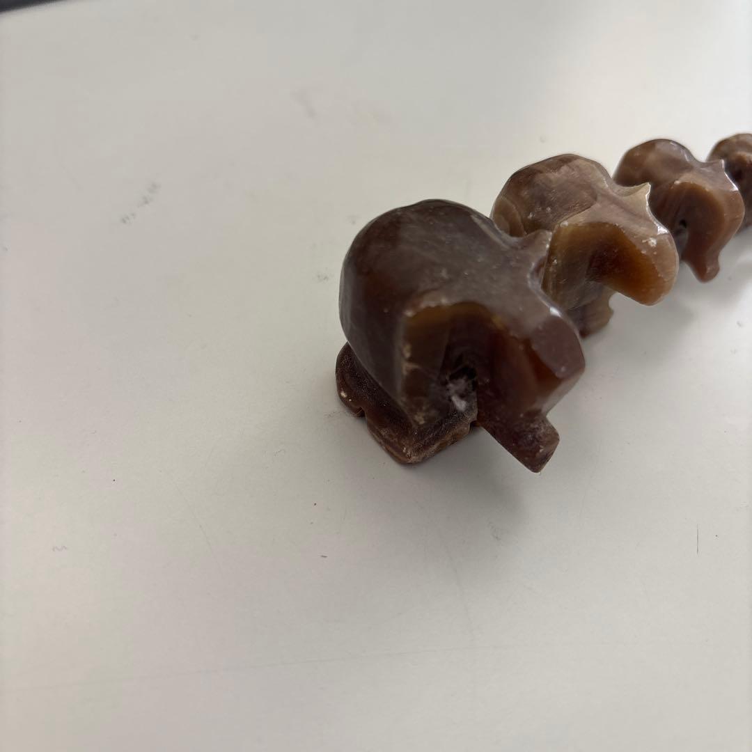 象の石彫刻セット 5個