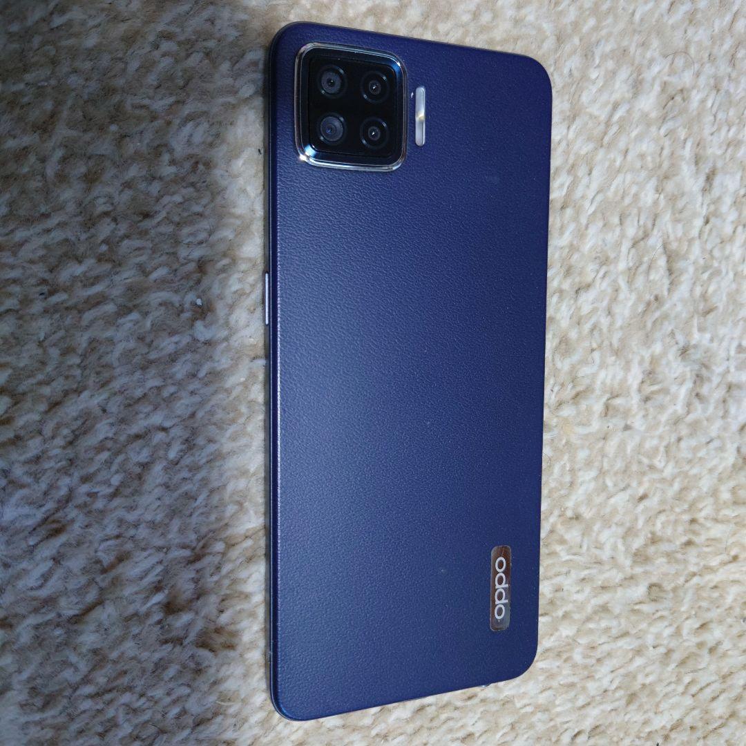 OPPO A73 ネイビー 本体 透明ケース付き