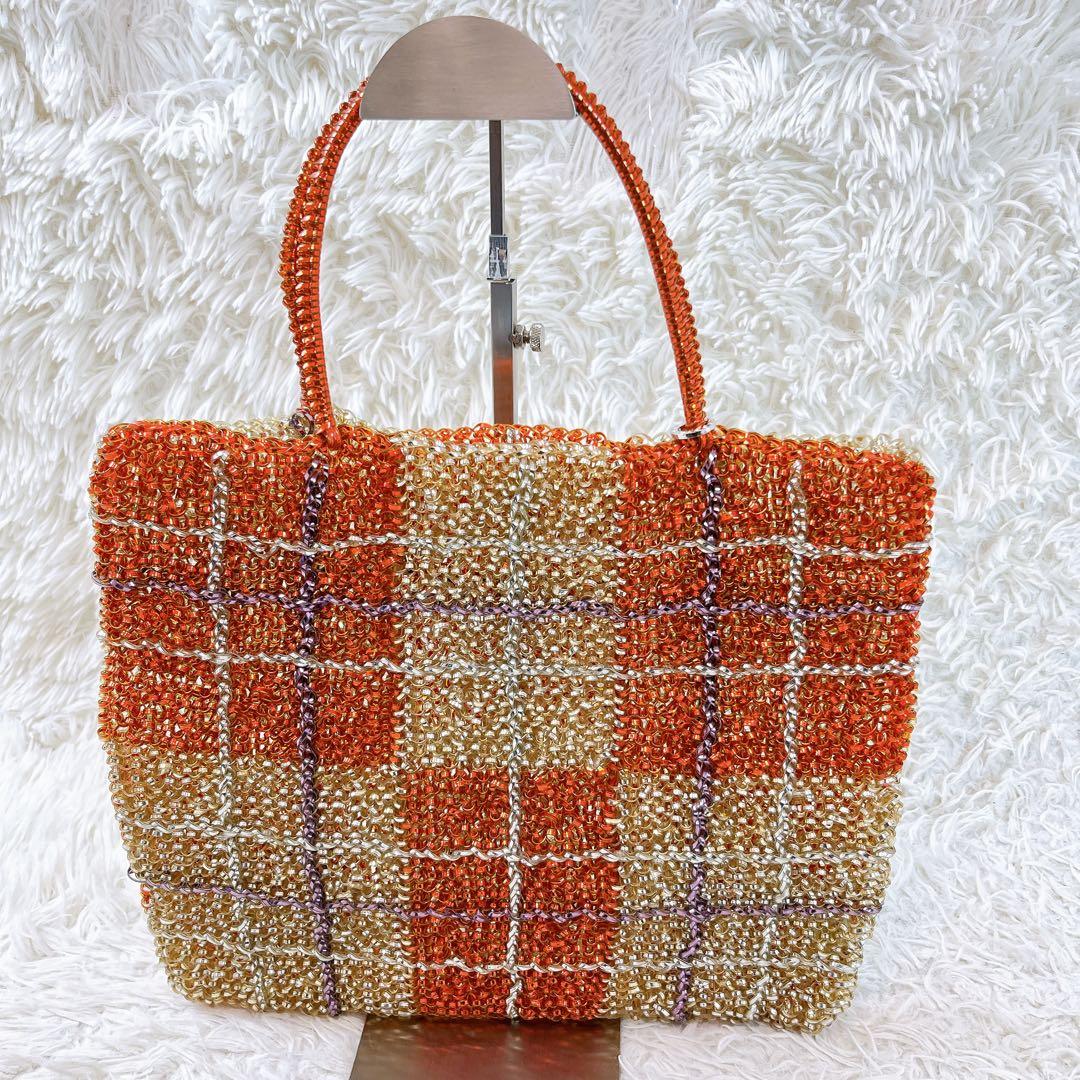 アンテプリマ✨スクエア ワイヤーバッグ タータンチェック ハンドバッグ