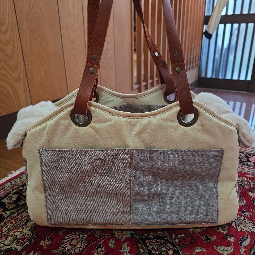 LA発ファー付きペットキャリーバッグ ファーは取り外し可能