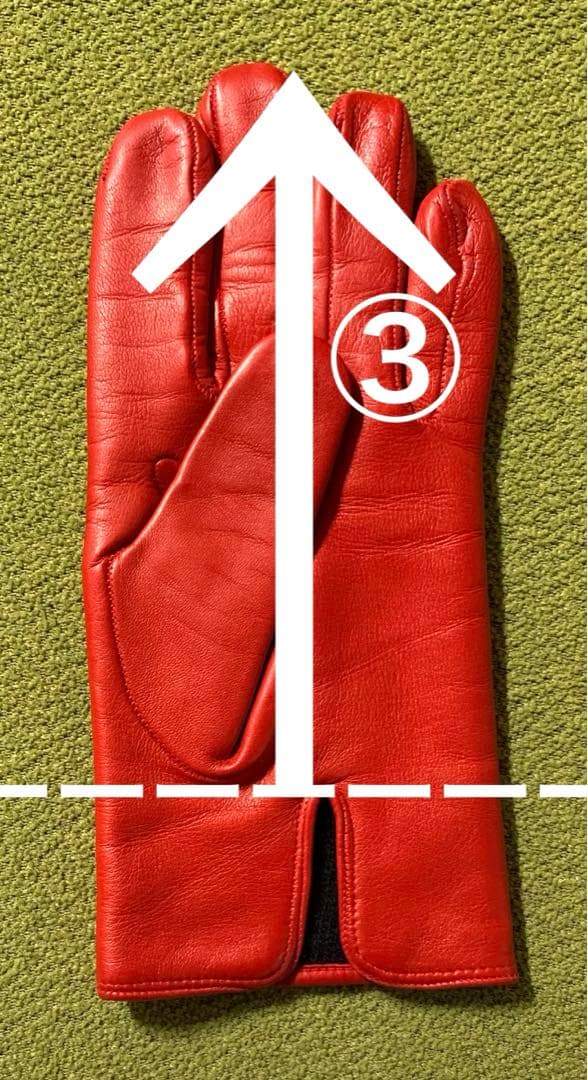 美品❗️MEROLAメローラ 本革 手袋 希少6.5 レッド イタリア製