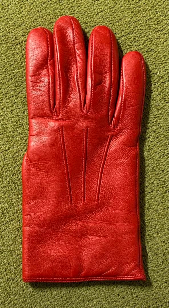 美品❗️MEROLAメローラ 本革 手袋 希少6.5 レッド イタリア製